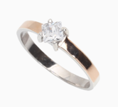серебряное кольцо с цирконом 57208275